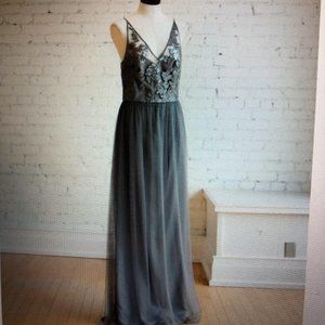 Amsale Sora in Gunmetal